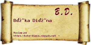 Bóka Diána névjegykártya